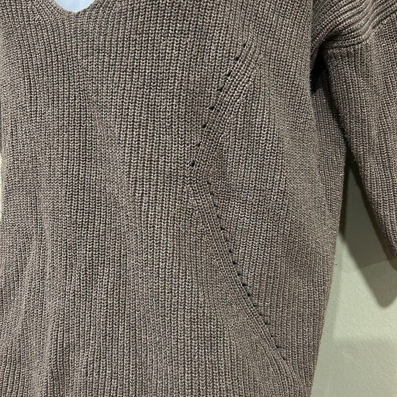 Express Brown with Gold Sparkles Cotton Sweater Size XS - Picture 2 of 13